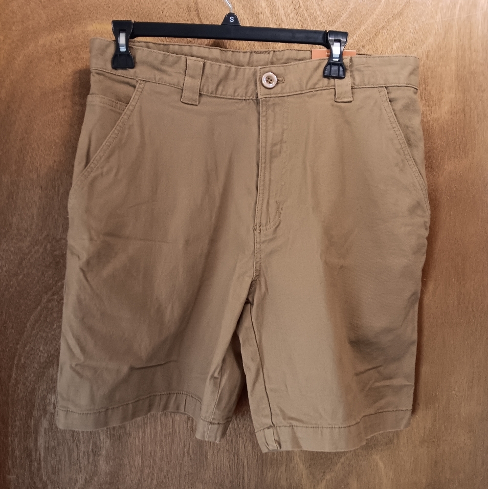 Reel Legends Men's Tan Flat Front Shorts